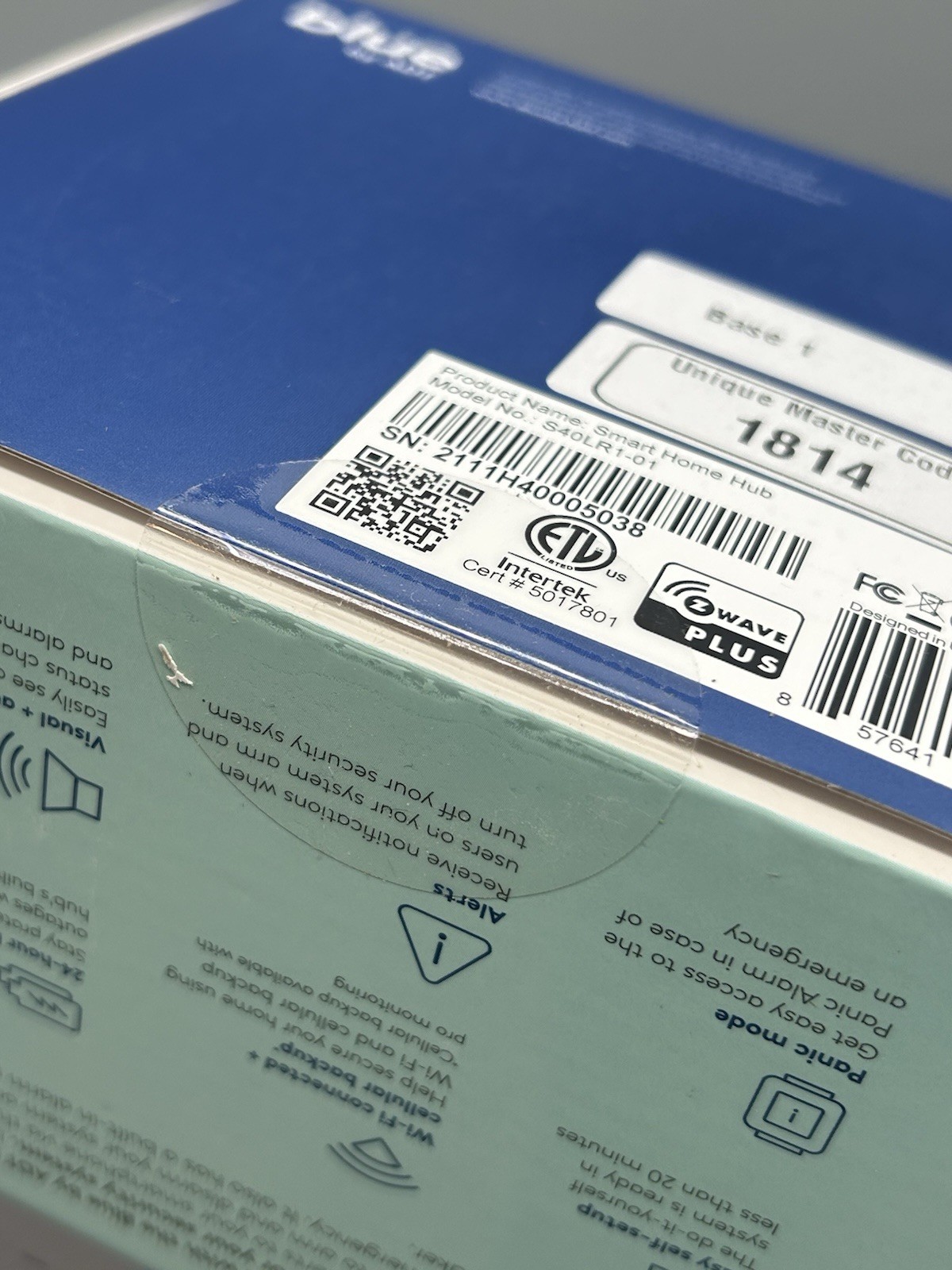 Blue ADT Smart Home Hub S40LR1-01 – Sealed
