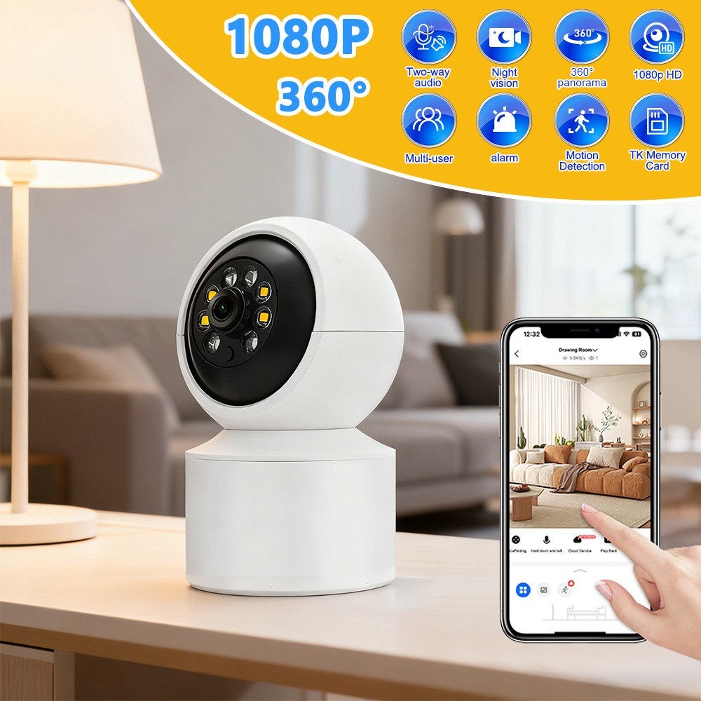 1080P HD Wireless Security Camera Indoor Home CCTV Baby Dog Pet WIFI Monitor