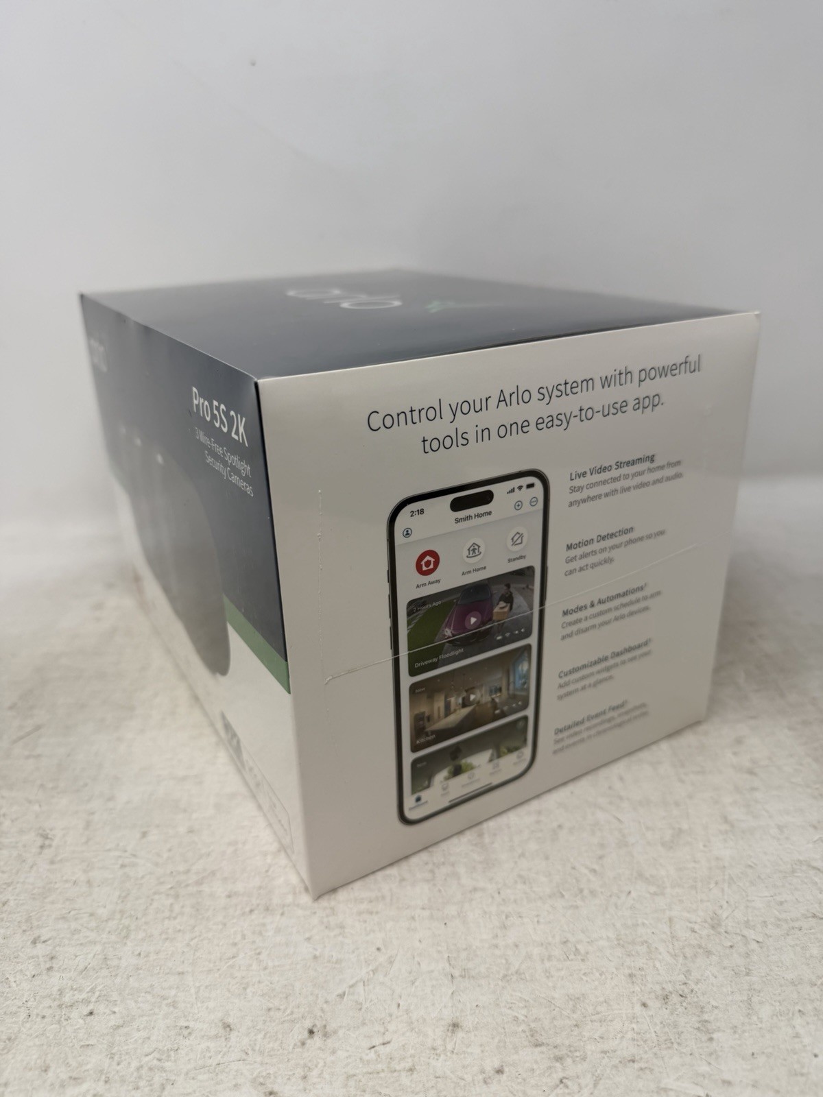 Arlo Pro 5S 2K Spotlight Camera, VMC4360B, 3 Pack, Black ?New Sealed?
