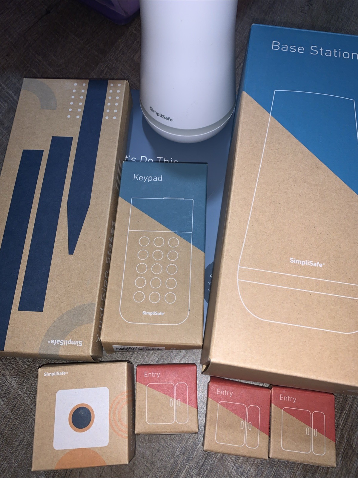 SimpliSafe Smart Home Security System 6 Piece Kit Set Up Fast OPEN + Extra Base