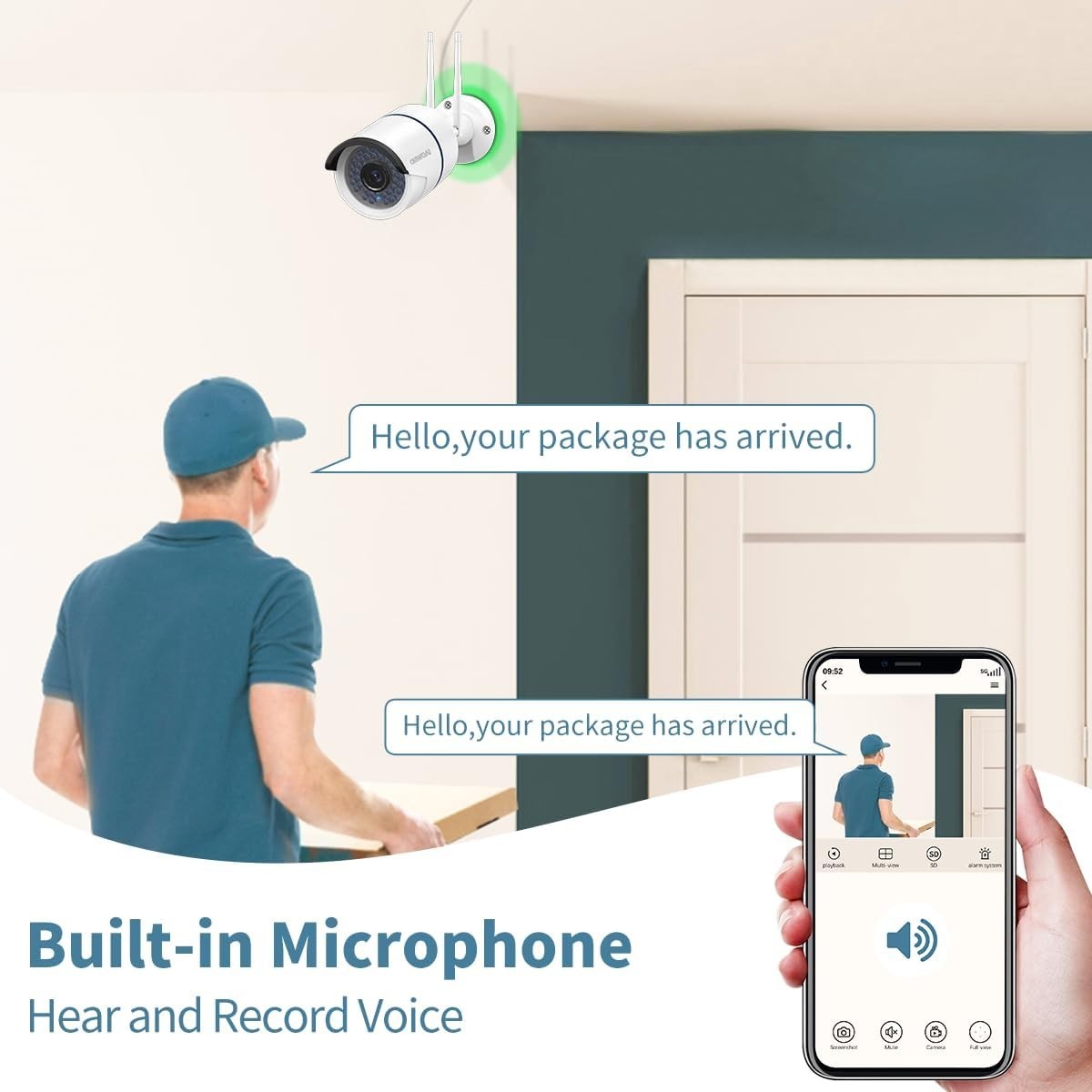 3MP Wireless Outdoor Security Camera System Surveillance NVR Kits Infrared Light