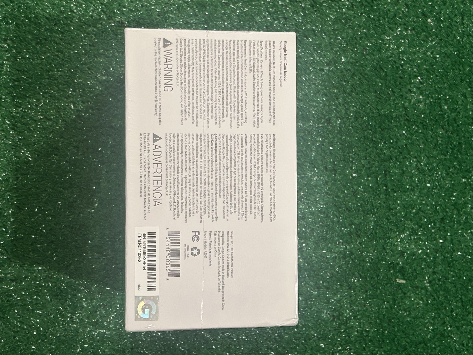 Brand New Sealed Google Nest Cam Indoor Camera A0005 NC1102ES 1st Generation