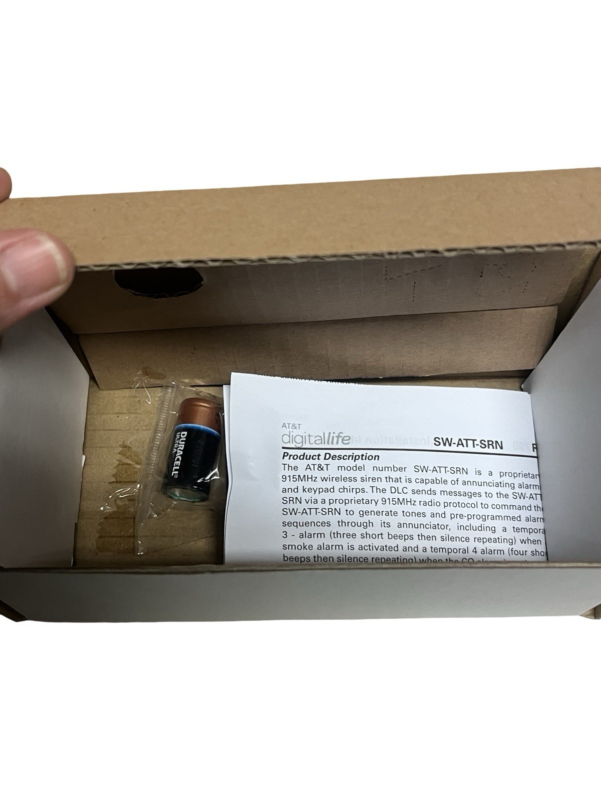 AT&T SW-ATT-SRN 41798 Wall Plug In Siren Wireless Security System New Open Box