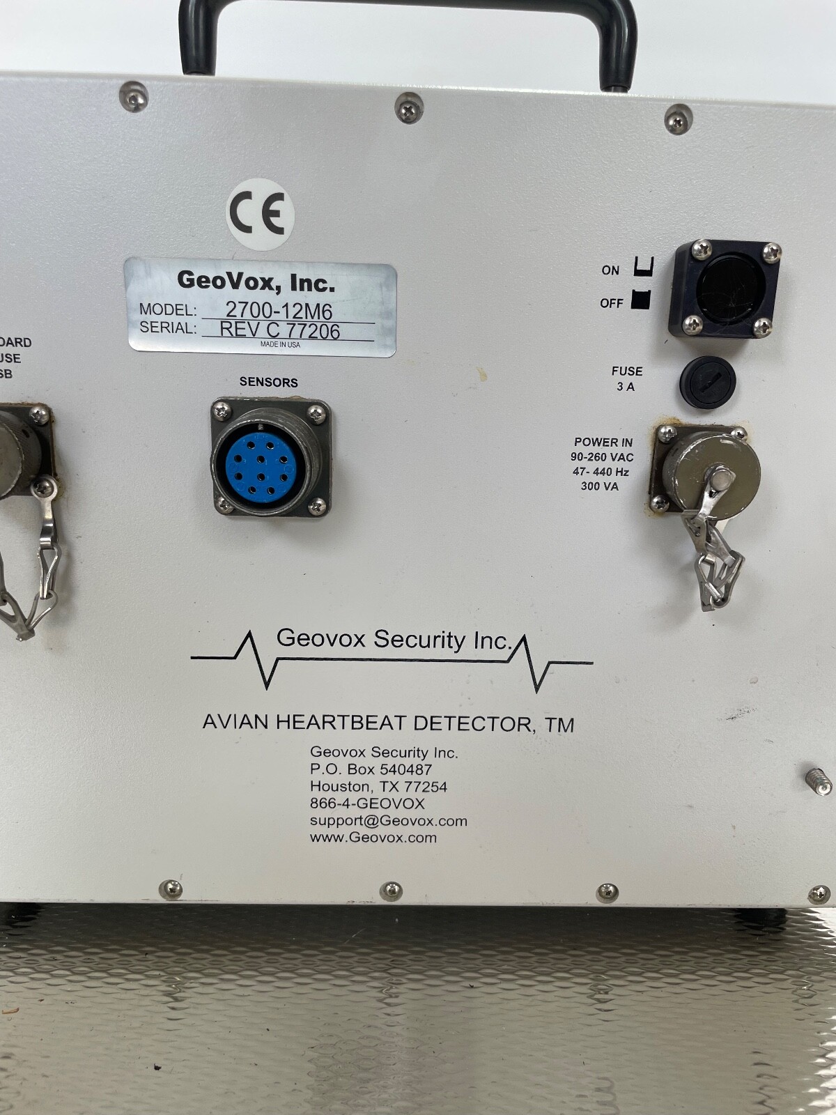 AVIAN HEARTBEAT DETECTOR 2700-12M6 – UNTESTED – SOLD AS IS