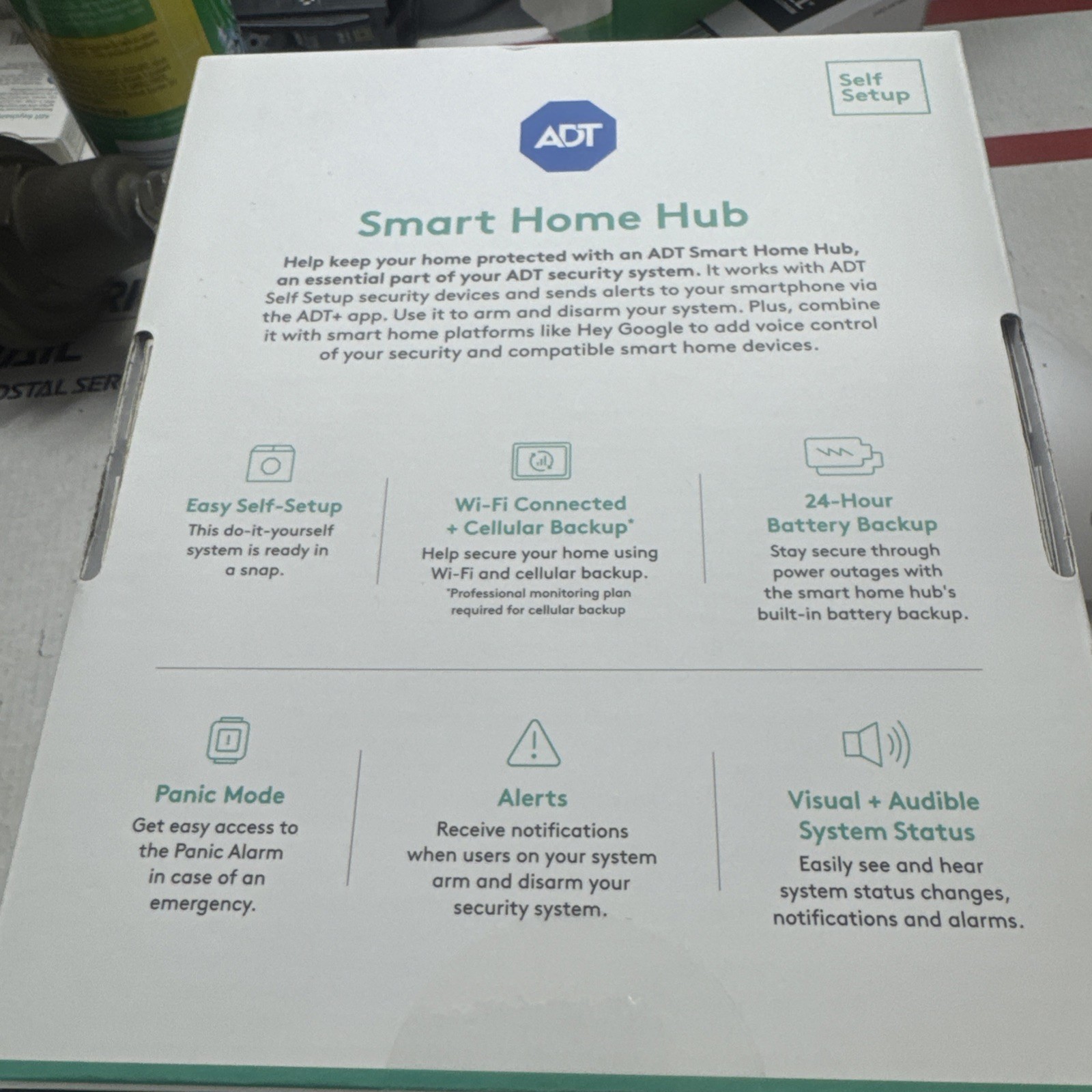 New & Sealed ADT Self Setup Smart Home Hub White (S40LR1-01) W/ Activation Code