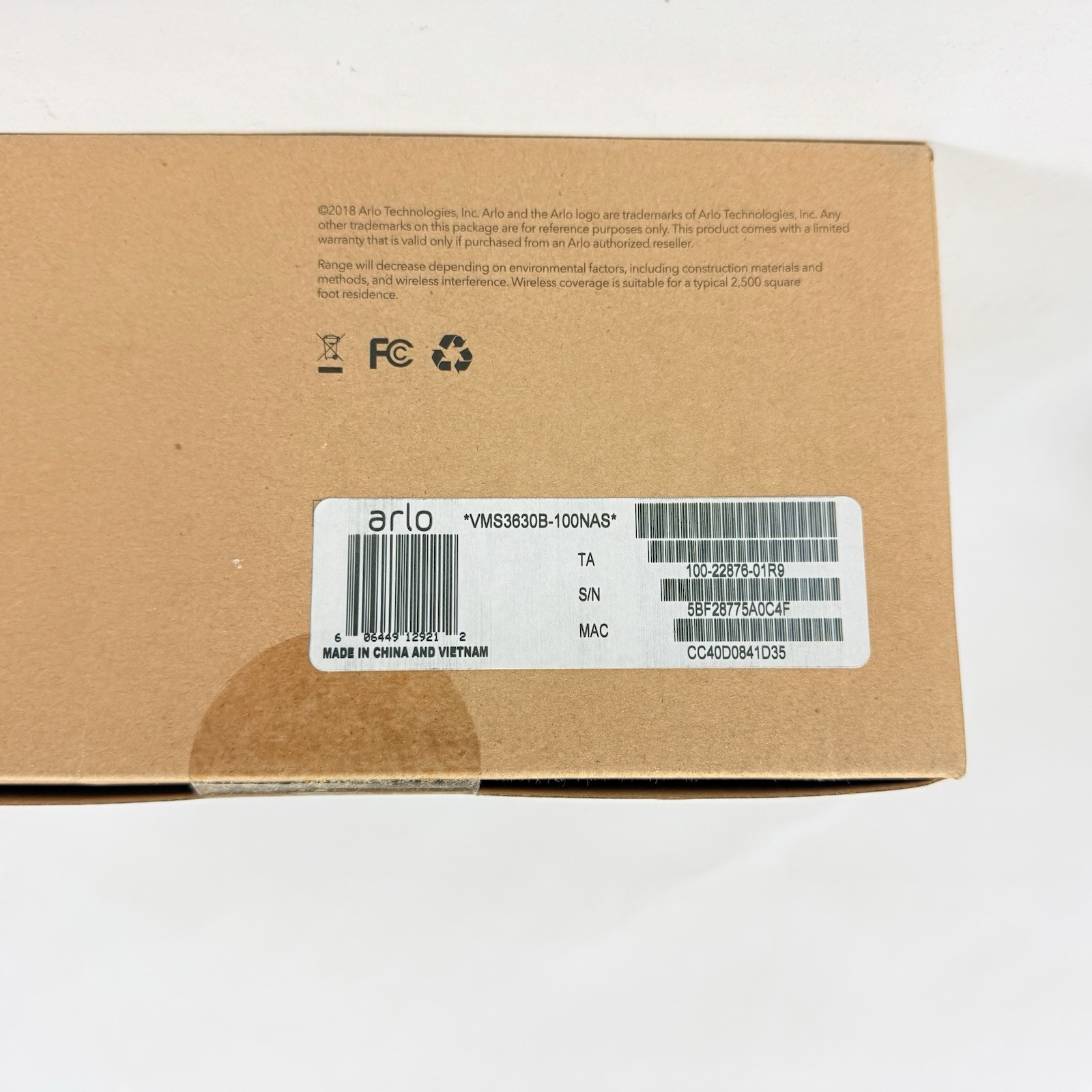 Netgear Arlo Wire Free HD Home 6-Camera Security System VMS3630B-100NAS NEWOBOX