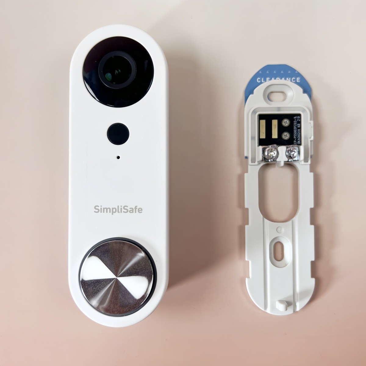 SimpliSafe Pro Smart Doorbell Home Security Wi-Fi Wired Video 1080p SSDB3 White