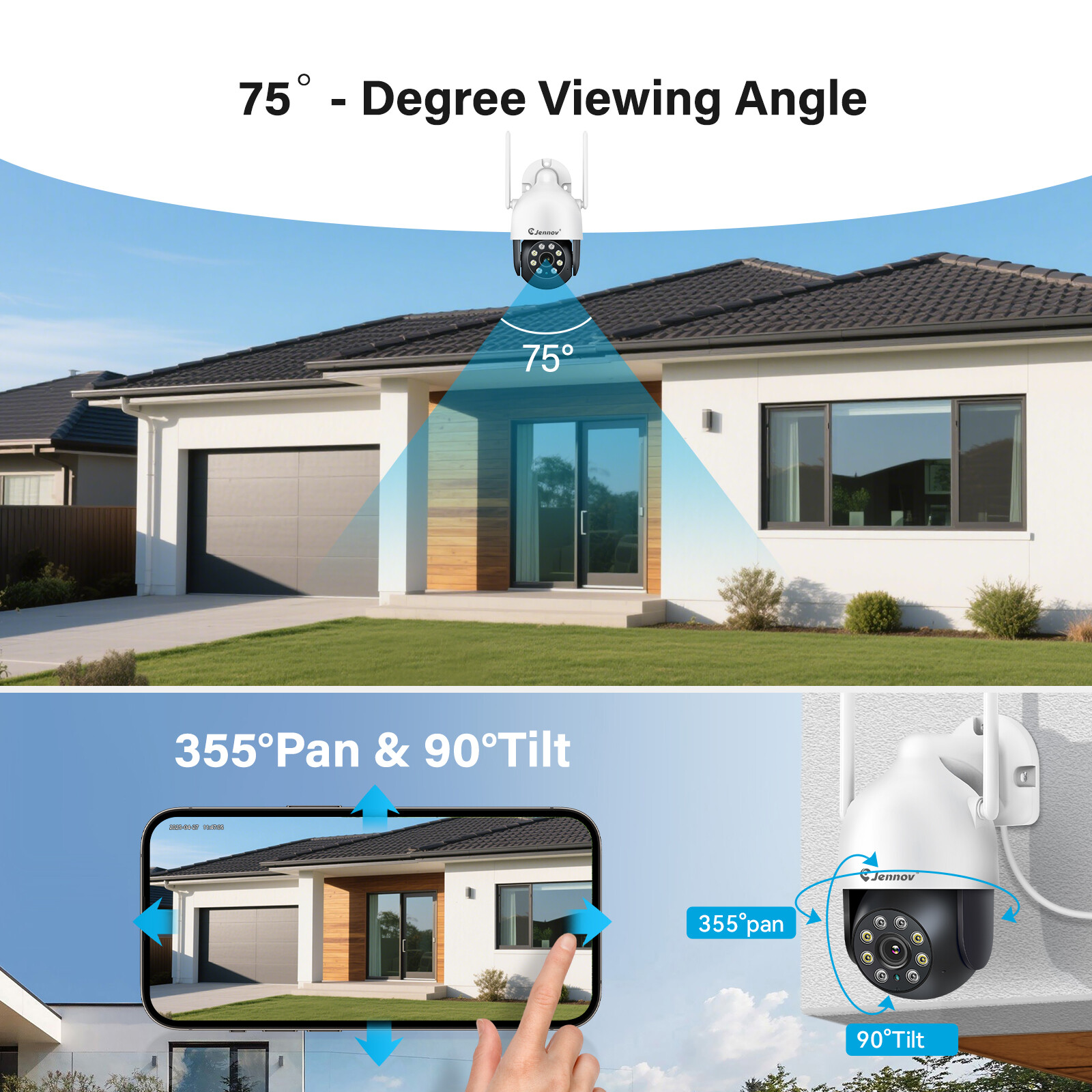 WIFI Security Camera System Wireless Outdoor Audio 10CH 5MP NVR CCTV 1TB HDD