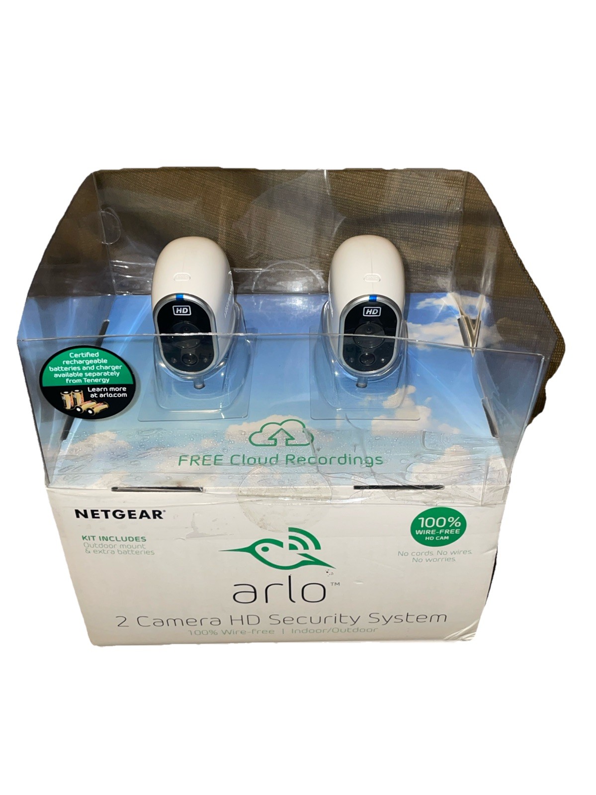 NETGEAR Arlo VMS3230C-100NAS Wi-Fi Security Cameras Only NO CABLES UNTESTED