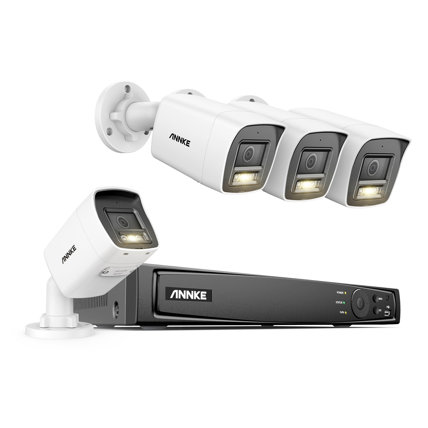 ANNKE 12MP 16CH NVR 4K POE Color Night Security Camera System Audio Record CCTV