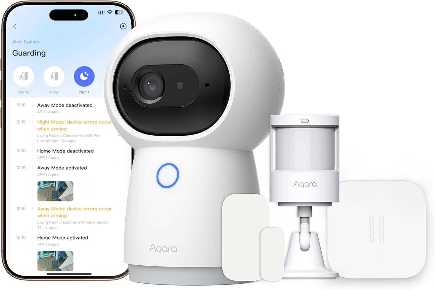 4-Piece Wireless Home Security System with 2K Camera & Smart Sensors