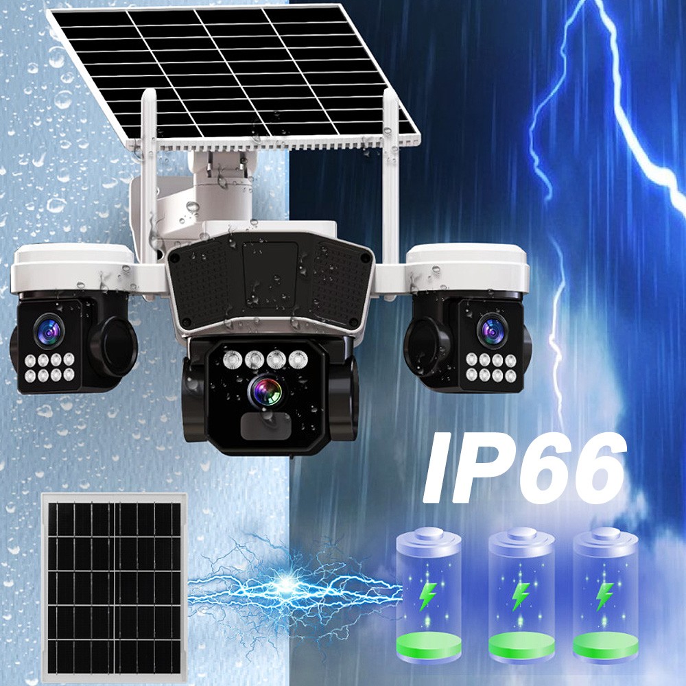 NEW 4K Solar Battery Wireless WiFi Outdoor Pan/Tilt Home Security Camera System