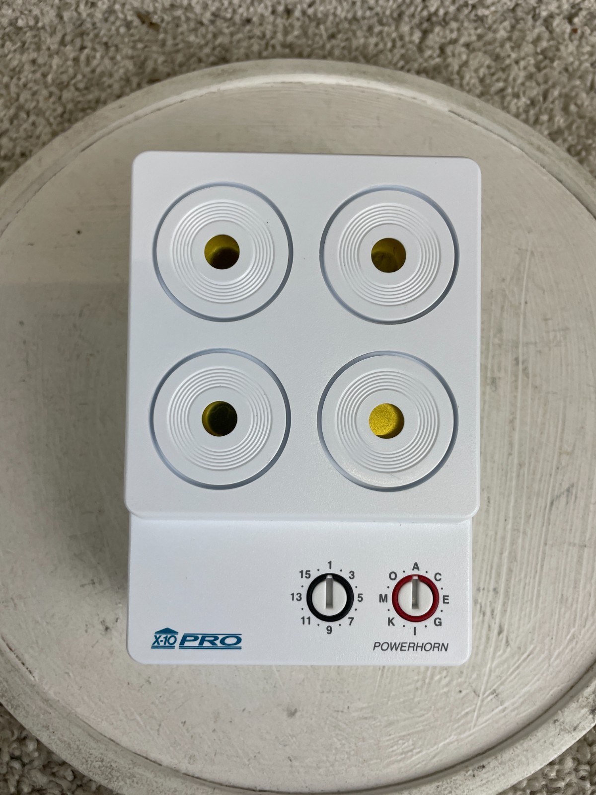 X10 Pro Powerhorn Home Security Remote 110 Decibel Siren Power Line PSH01