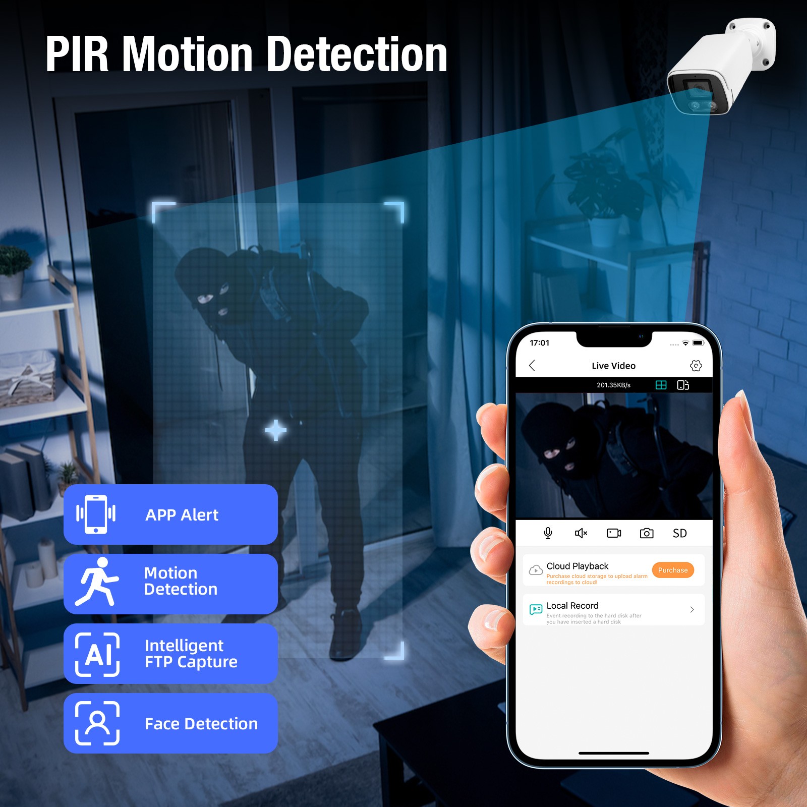 4MP POE Security Camera System 8CH NVR Smart Detection Night Vision with 2TB HDD