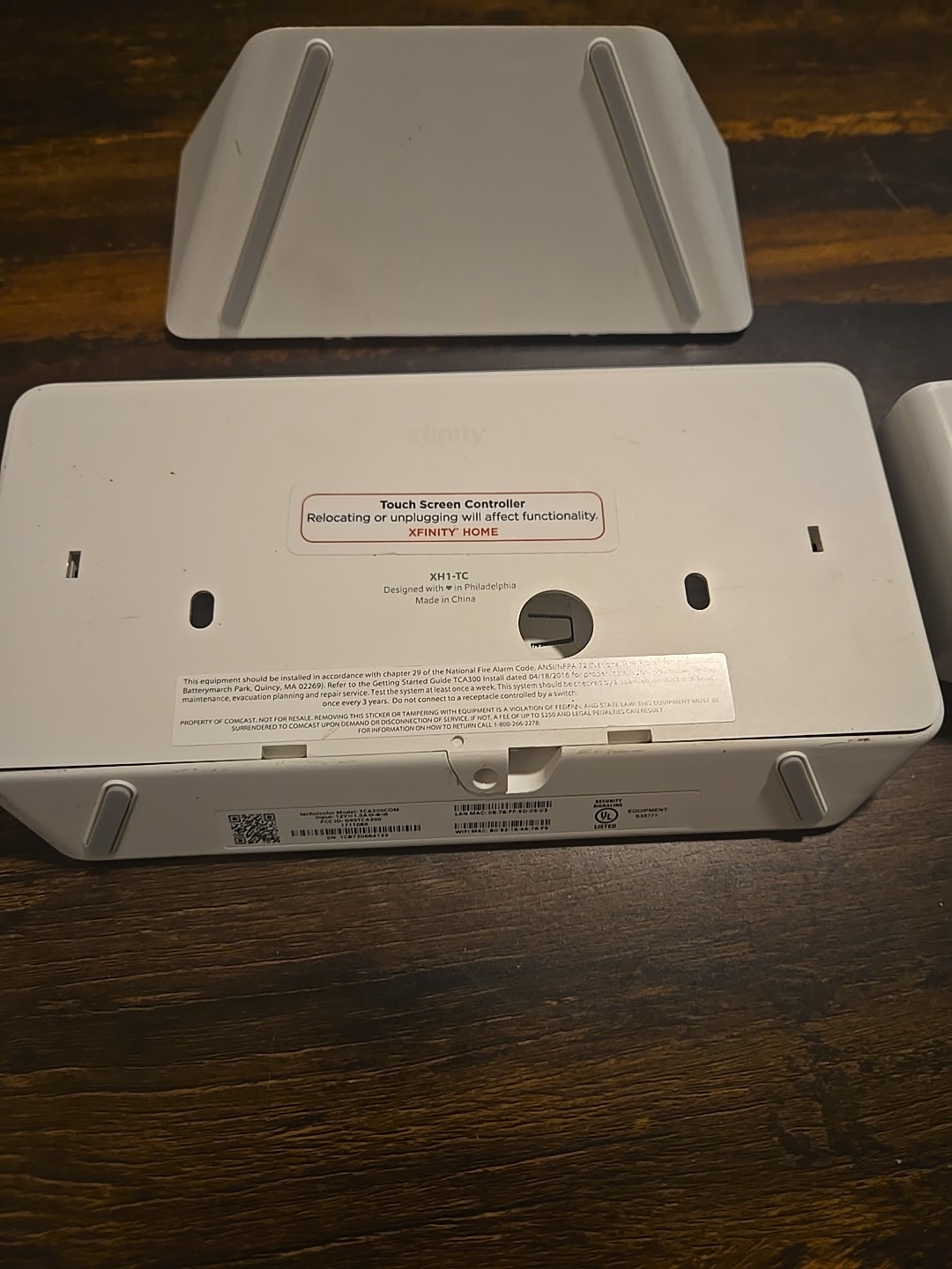 Comcast Xfinity Home Security Touchscreen Control Panel XH2-TC TCHT2AA0