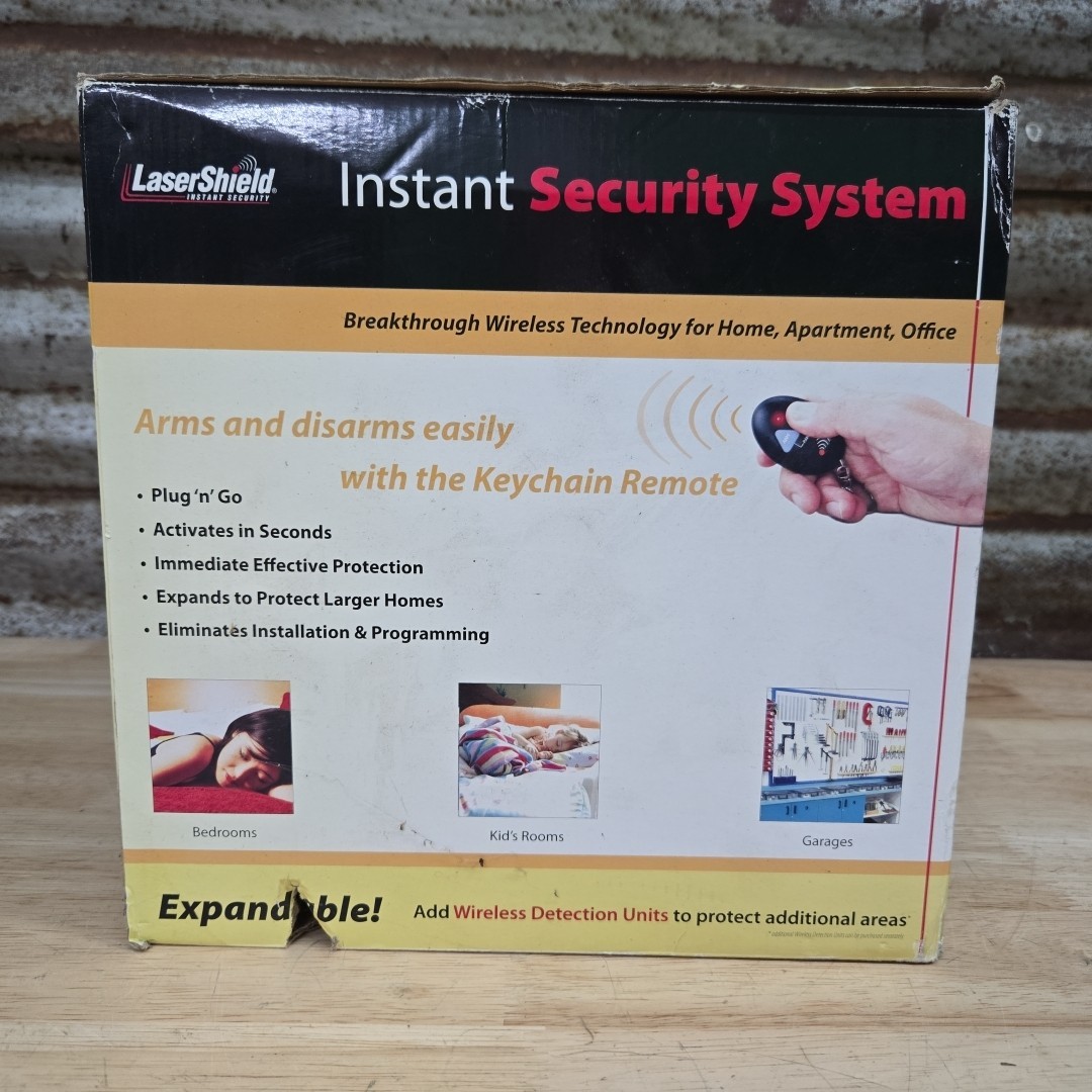 LaserShield Instant Security System Plug N Go Professional Monitoring New