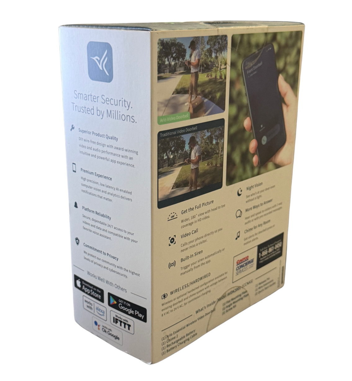 NEW Arlo Essential Wire-Free Video Doorbell with Chime 2 Bundle