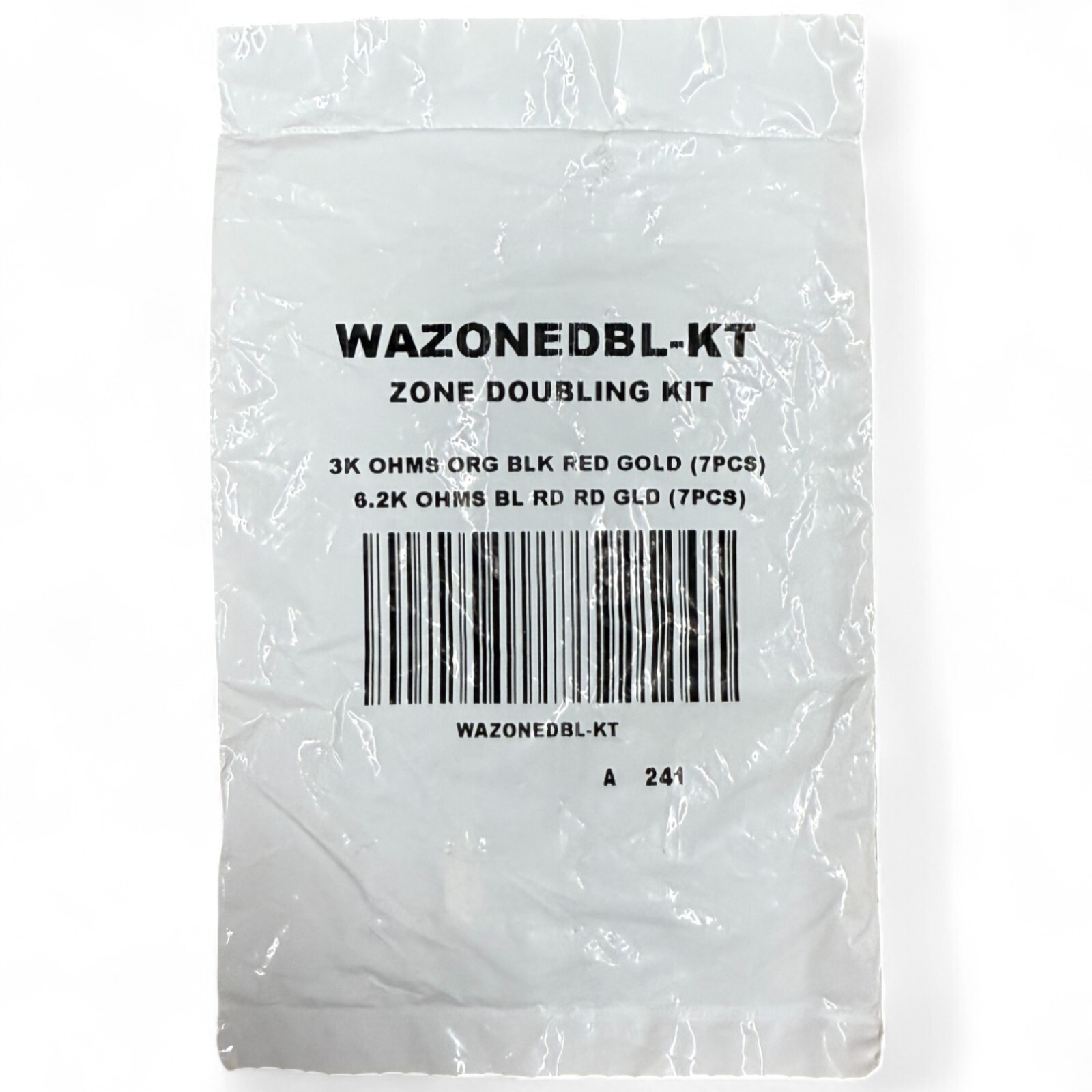 ADEMCO HONEYWELL WAZONEDBL-KT ZONE DOUBLING KIT (7pc) 3K Ohm & (7pc) 6.2K Ohm