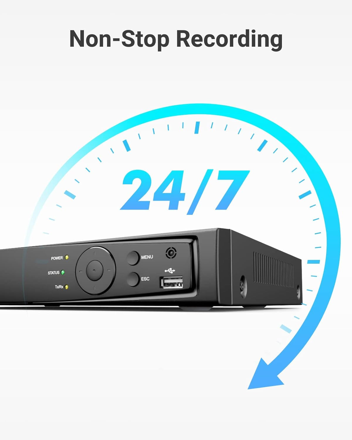 16 Channel NVR for Security Camera, 5-In-1 16CH 12MP Network Video Recorder with