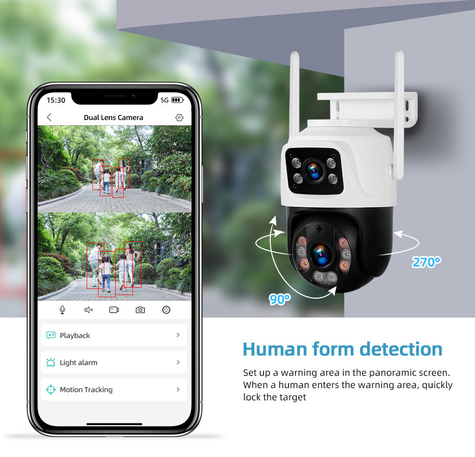 KERUI Security Camera System Outdoor Wireless Audio Wifi Home CCTV 6MP 8CH NVR