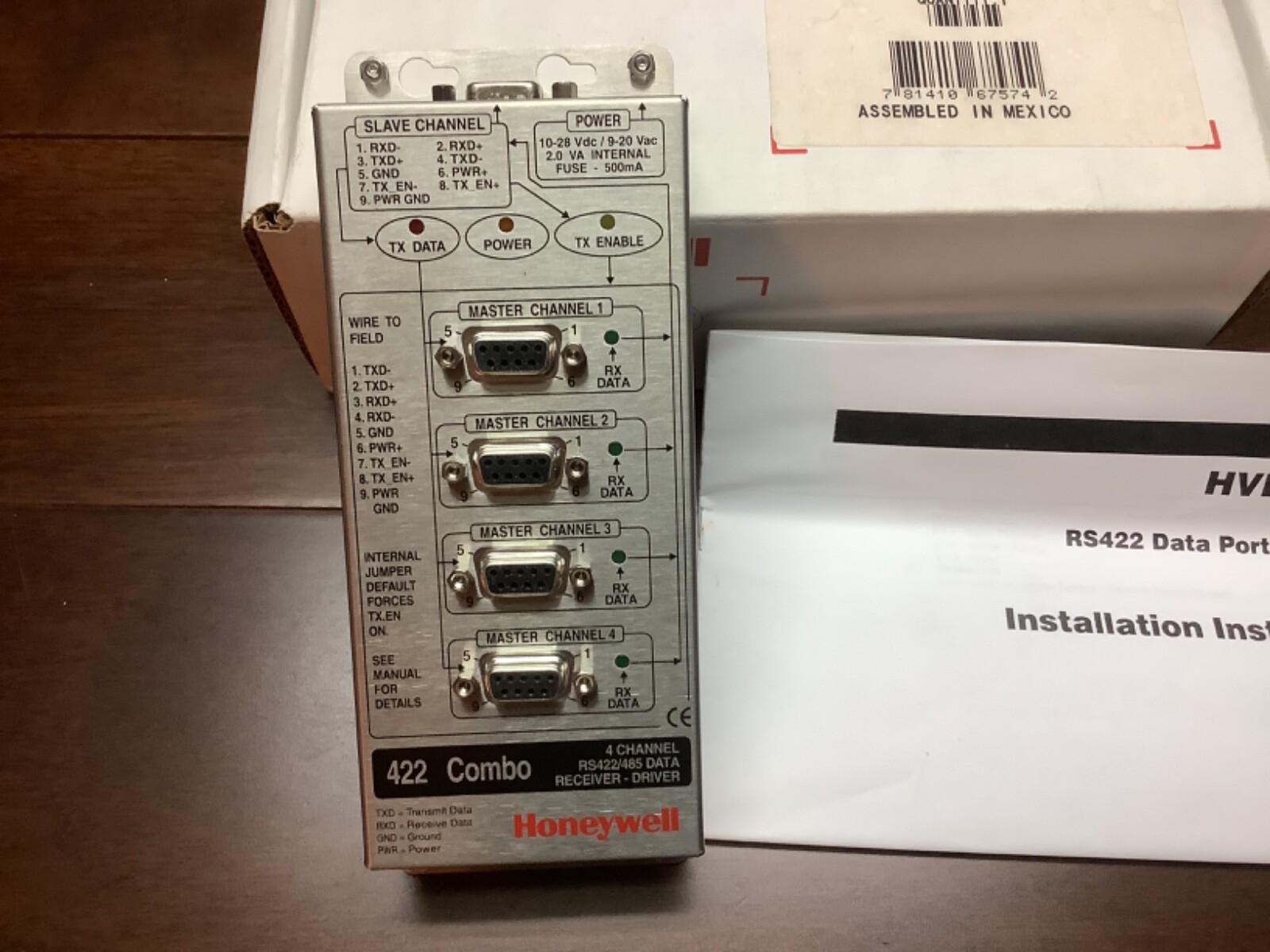 Honeywell Video HVB422C4 Data Port Expander 4 Channel RS422/485 Receiver-Driver