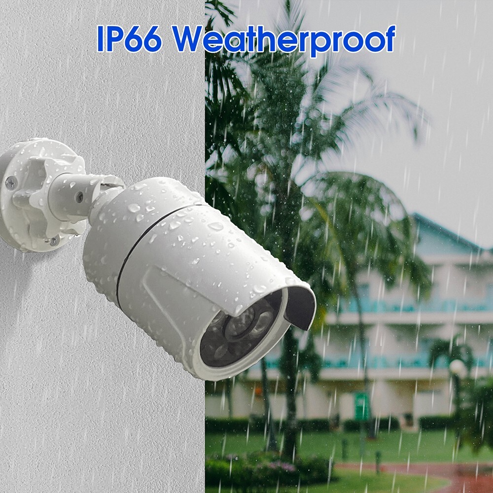 SANSCO 4CH 4MP AHD DVR Outdoor CCTV Security Camera System Kit Night Vision