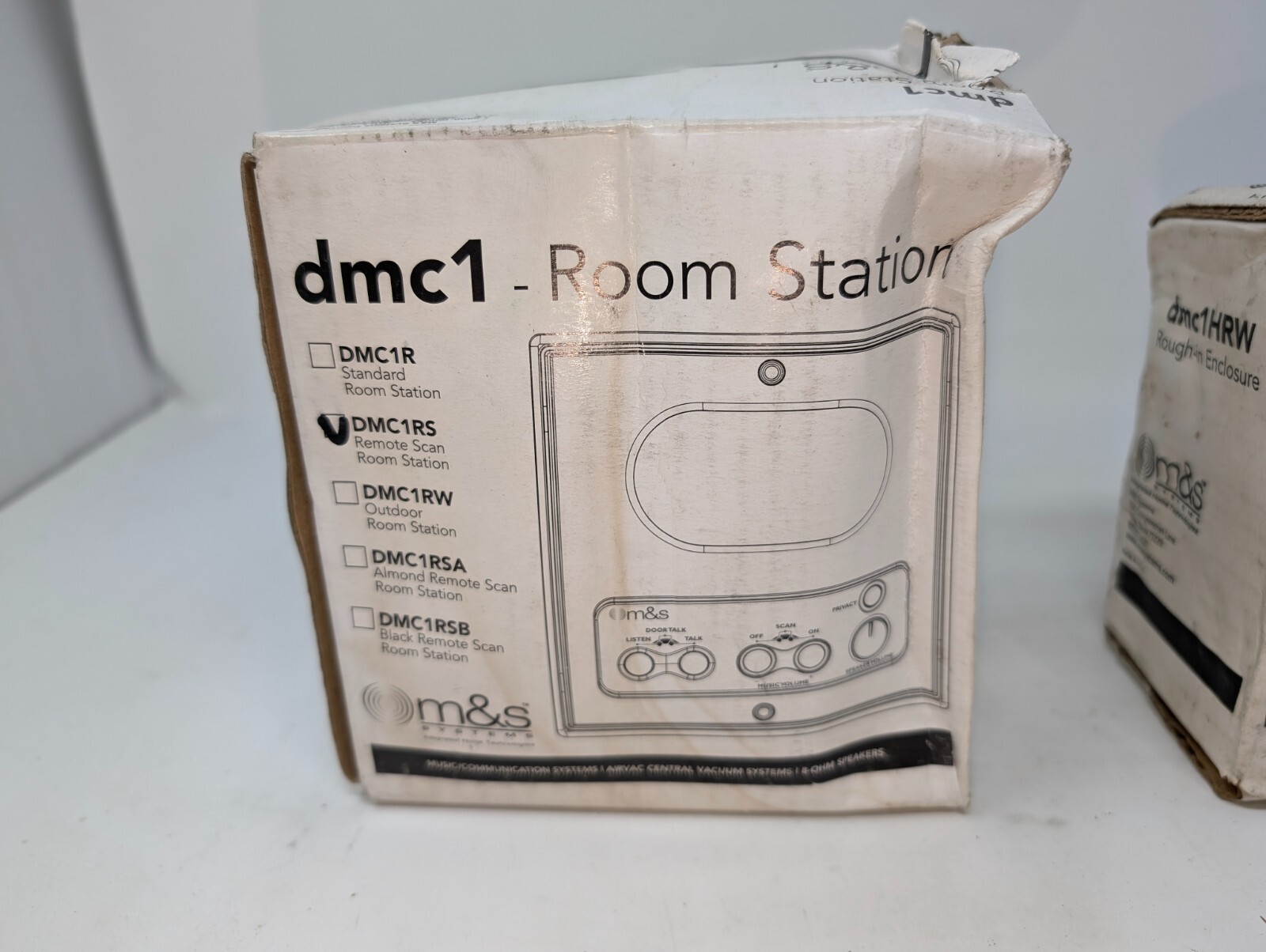 M&S Systems DMC1HRW Flush-mount Rough-In Box Enclosure & DMC1 Room Station