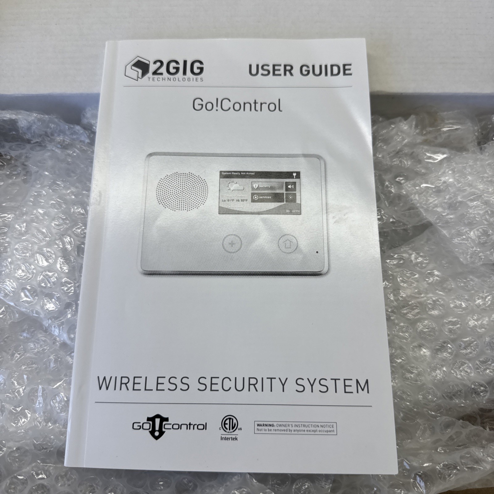 2GIG-CP21-345S Touch Screen Alarm Control Security Panel Brand New