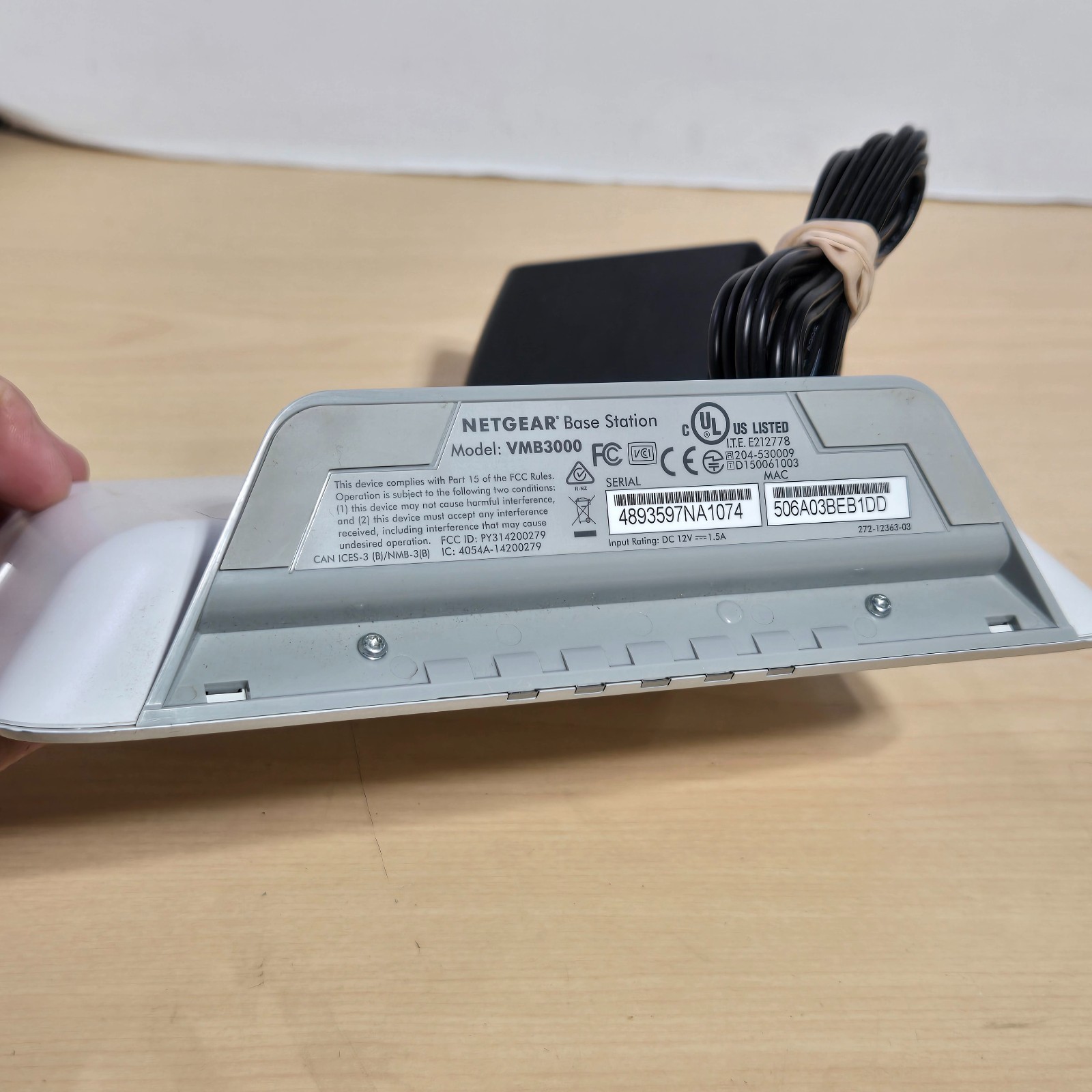 Netgear Base Station VMB3000 W/ Power Adapter – Tested