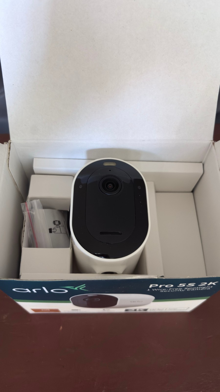 Arlo Pro 5S 2K Indoor/Outdoor Wire Free Spotlight Security Camera – White