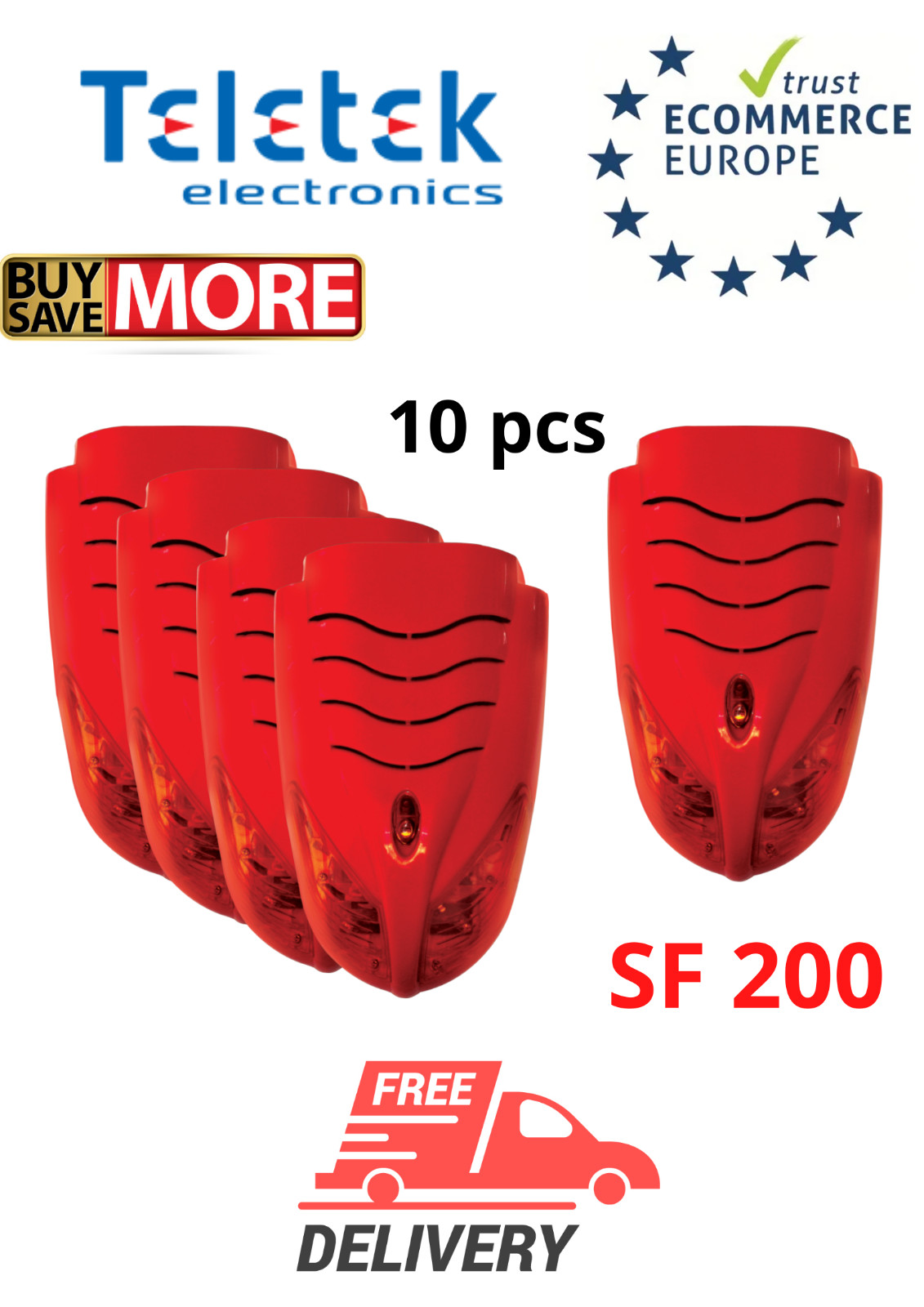 TELETEK Products / Fire Alarm Solutions / Conventional / Sirens / SF 200 10pcs