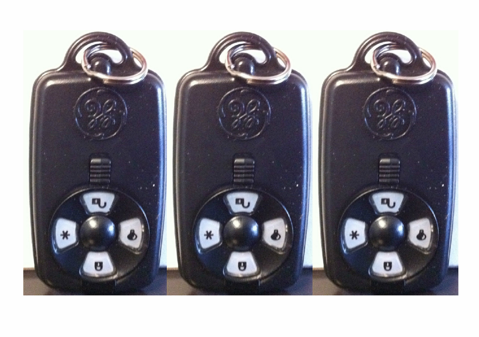 Brand New “3” GE 600-1032-95R Wireless 4-Button Keychain Touchpad