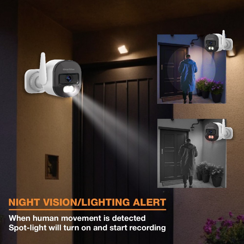 All-in-One 12″ 2K Wireless CCTV System w/ 8Ch 2TB NVR & 4 Wireless IP Cameras