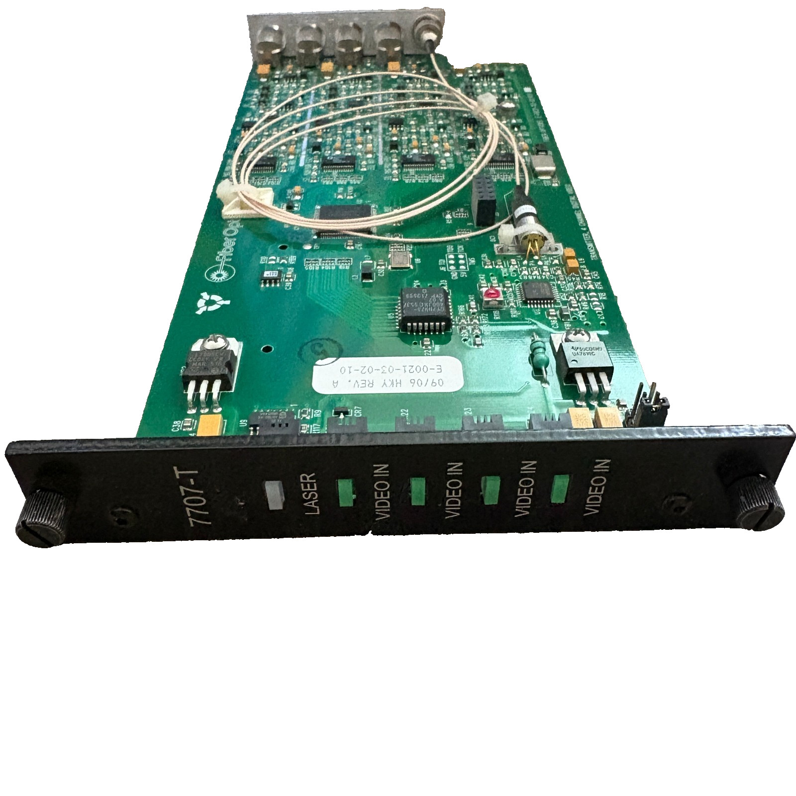 GE Security S7707VT-RST Fiber Optic Video Receiver Card 4 Channel Rack