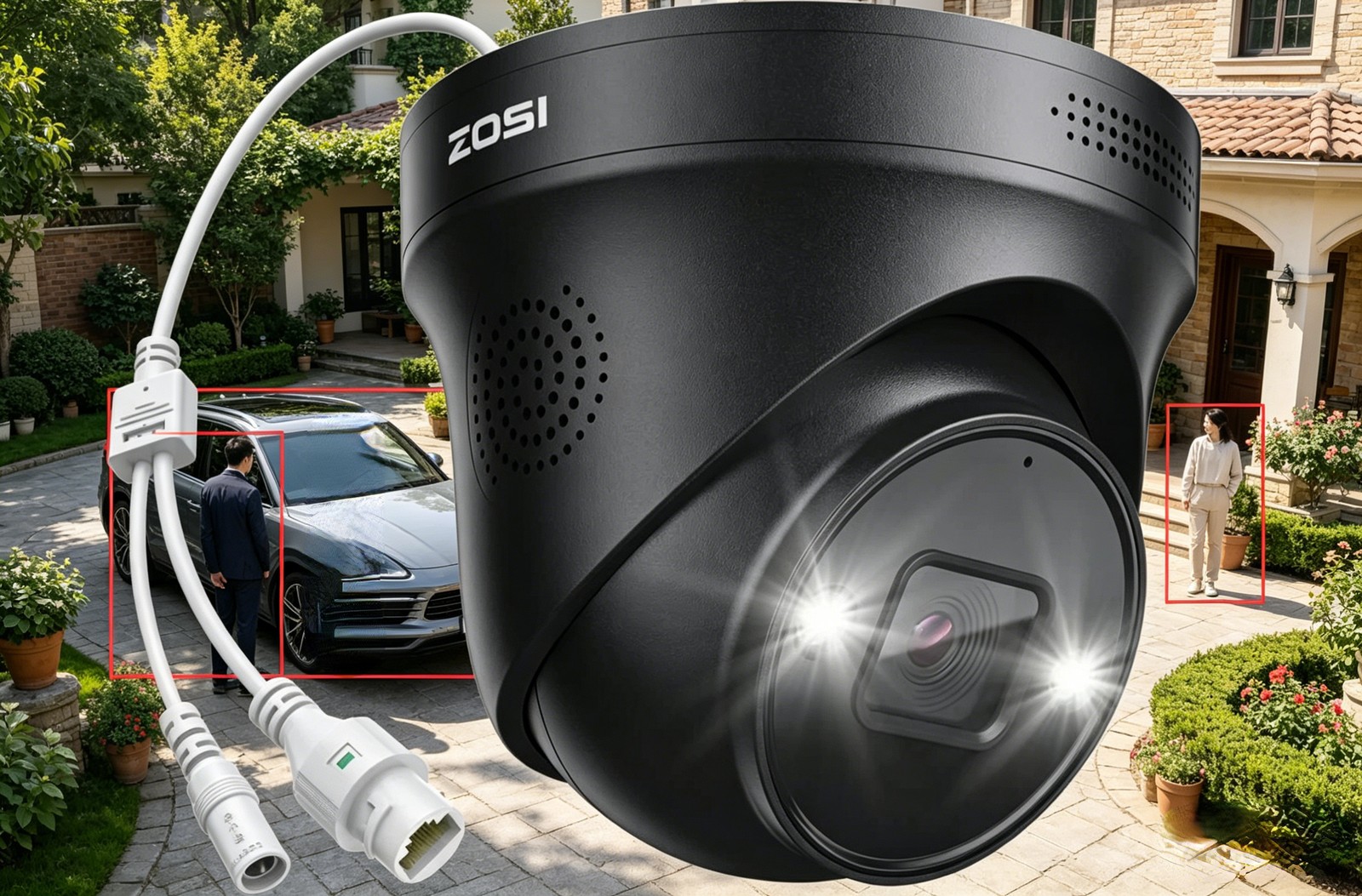 8MP 4K PoE Security Dome IP Camera Color Night Vision IP66 Work For ZOSI POE NVR