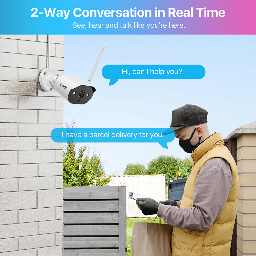 ZOSI 8CH 3MP Home Wireless Security Camera System 12.5″ LCD Monitor 2K WiFi NVR