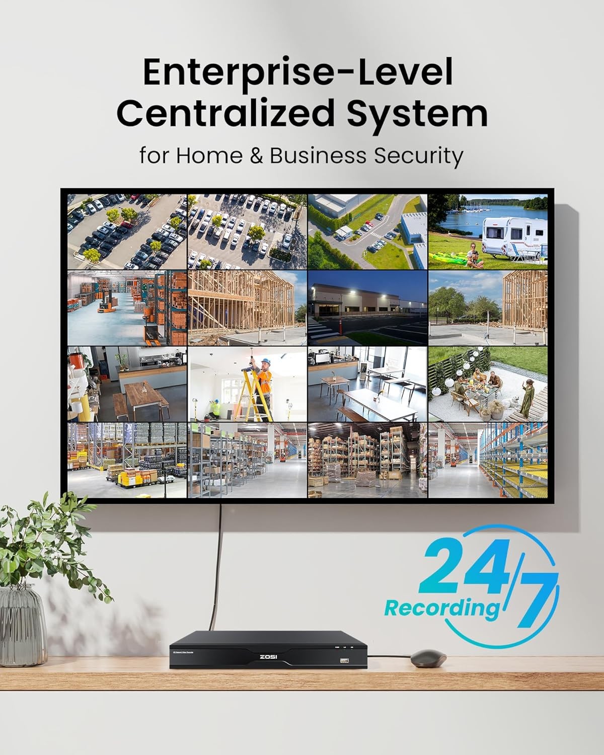 ZOSI 4K 32 Channel NVR PT PoE Security Camera Outdoor System Vehicle Detection