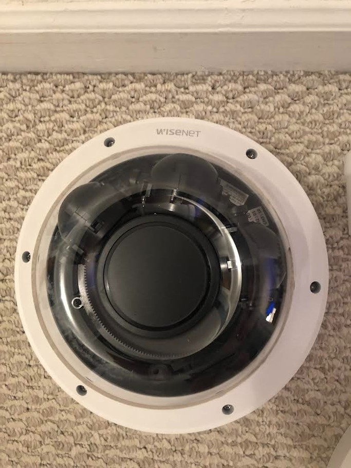 Hanwha Vision PNM-8082VT 6MP 3-Sensor Multidirectional Dome Camera & Mount Parts