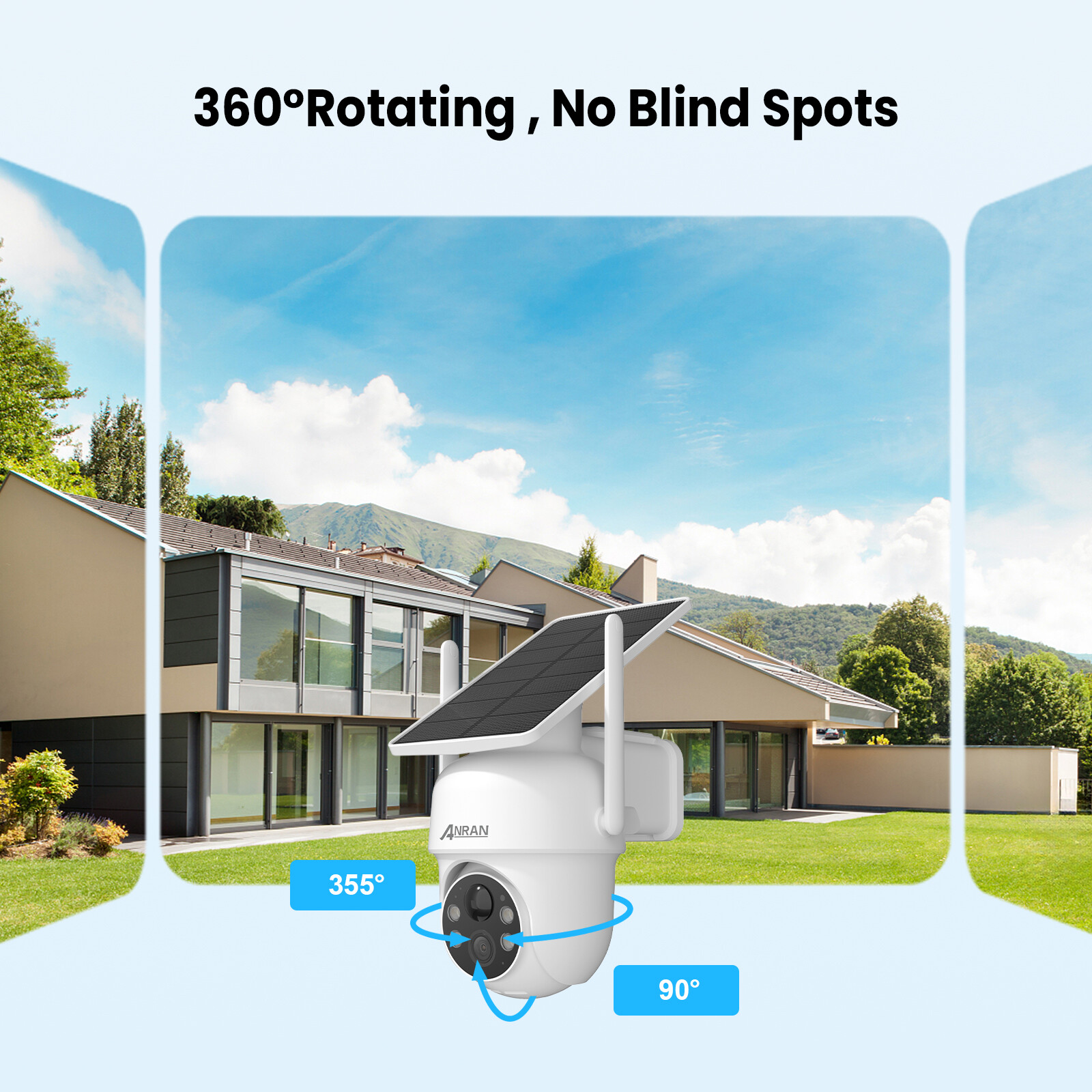 ANRAN Waterproof Wireless WIFI HD Security Camera 4MP Night Vision Outdoor Home