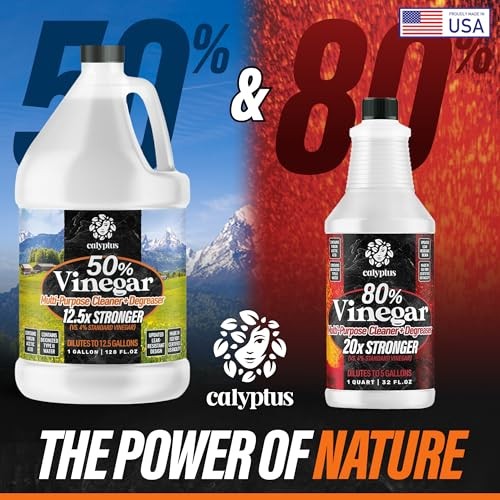 50% Pure Concentrated Vinegar | Maximum-Performance 128 Ounce (Pack of 2)