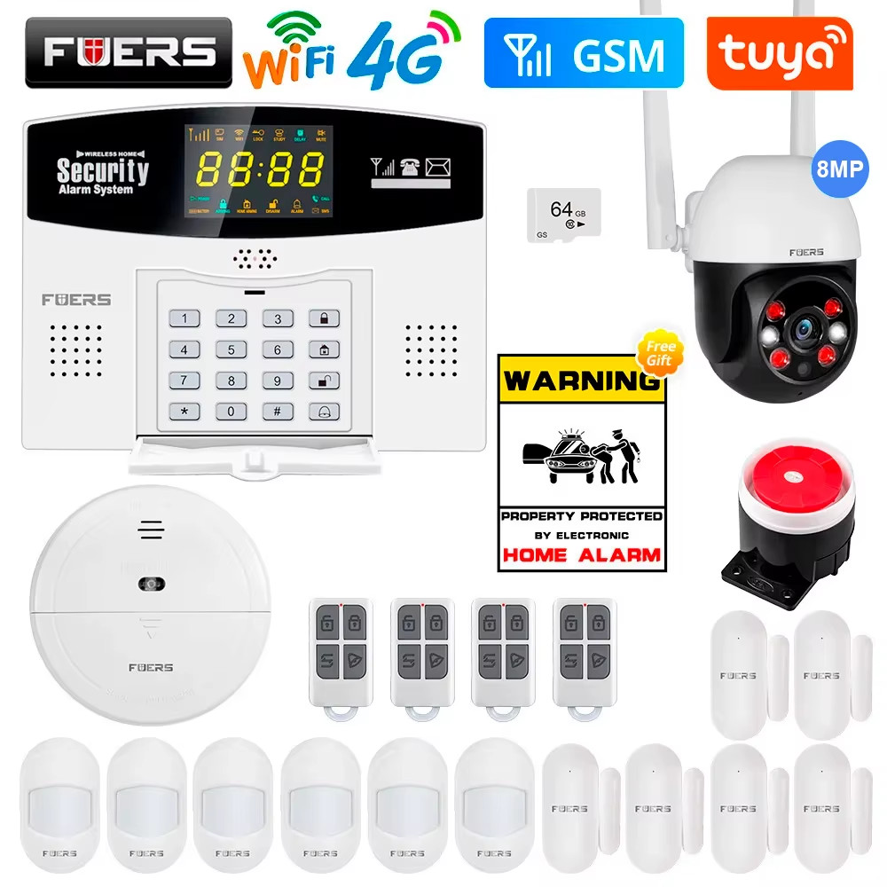 W214 4G WIFI Tuya Smart Alarm System Wireless Burglar GSM Smart Home Security Al