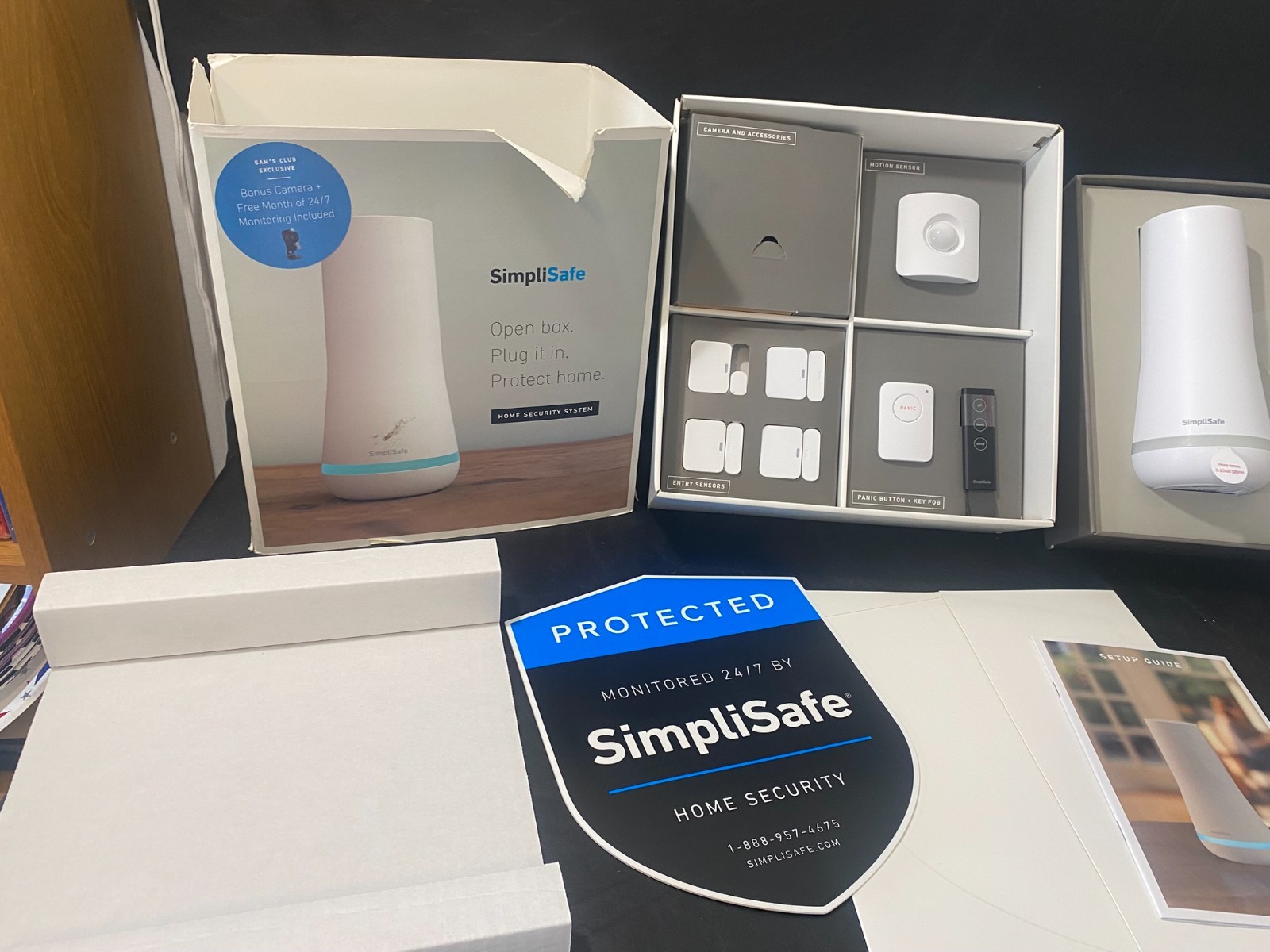 Simplisafe Home Security System white camera sensor keypad receiver etc