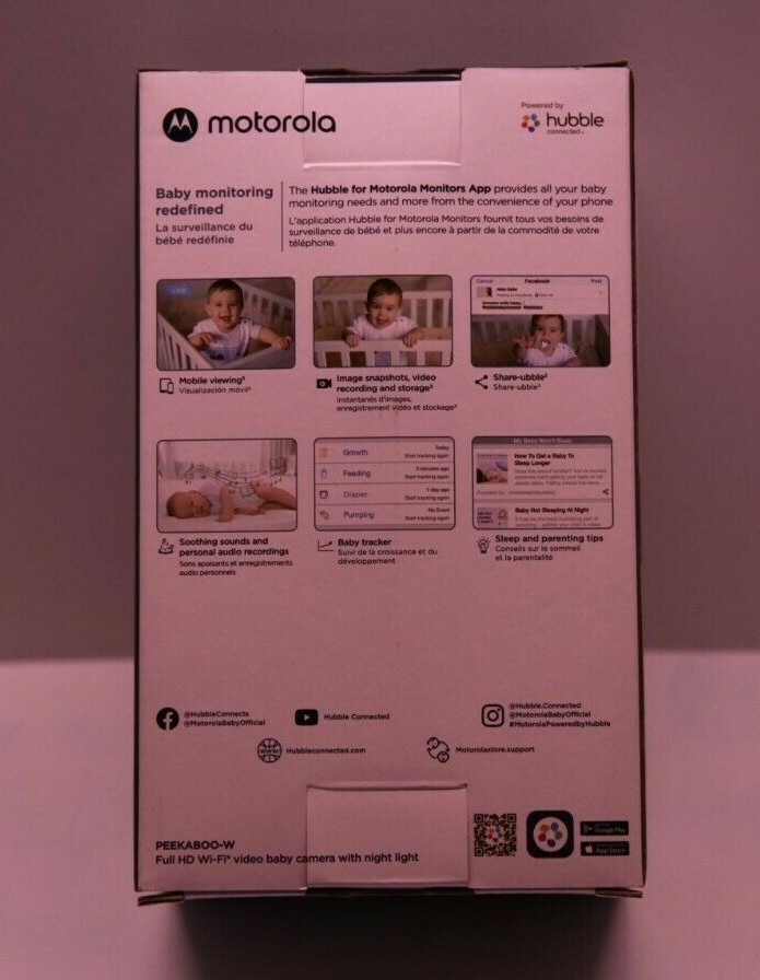 !! MOTOROLA !! PEEKABOO-W !! FULL HD – WIFI BABY CAMERA w NIGHT LIGHT !!