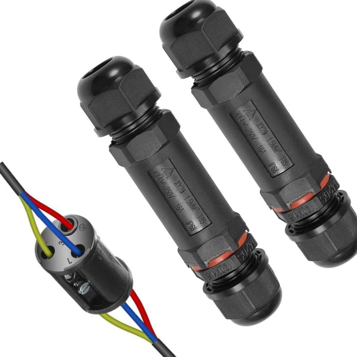 Cable Connector Waterproof IP68 3-Pole for 1-13 mm IP68Ø1-13MM