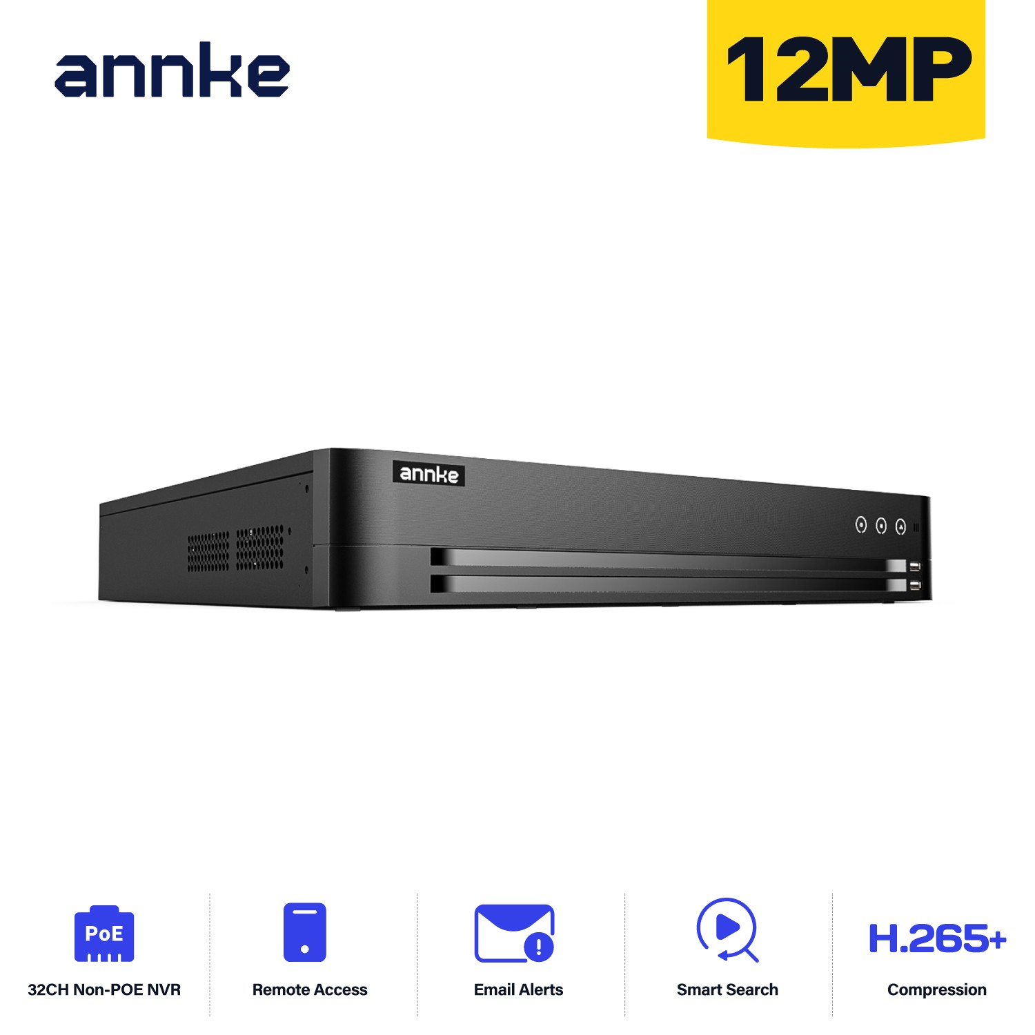 ANNKE 12MP 32CH NON POE Network Video Recorder NVR for Security Camera System 6T