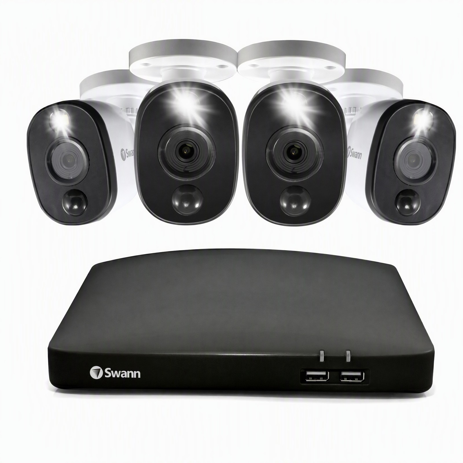 Swann 1080p Full HD DVR Security System & 4 Spotlight Bullet Analog CCTV Cameras