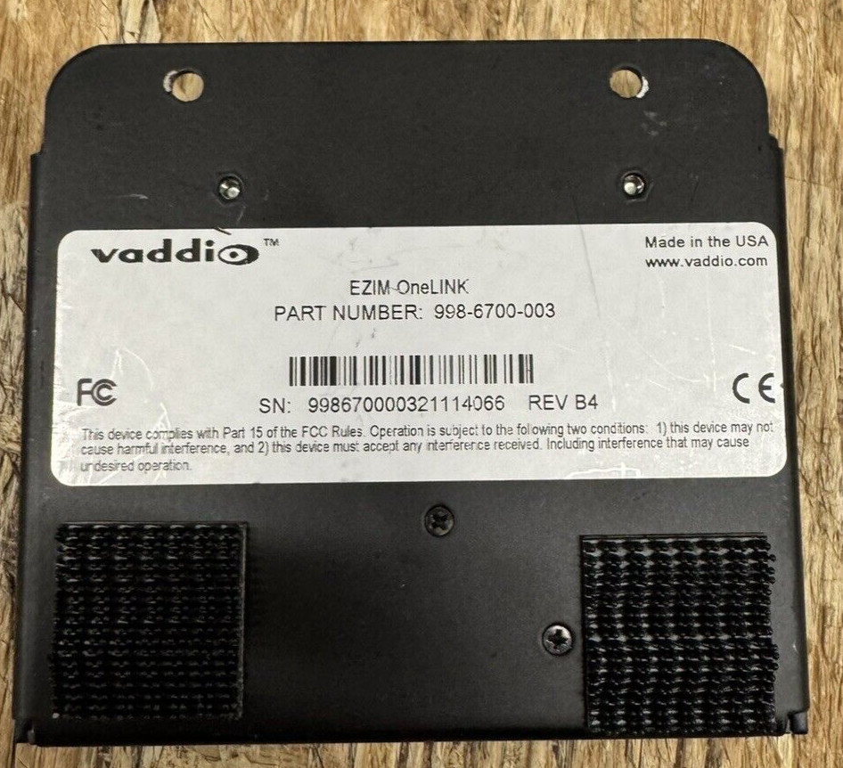 998-6700-003, Vaddio EZIM OneLink Camera Interface NO AC Adapter