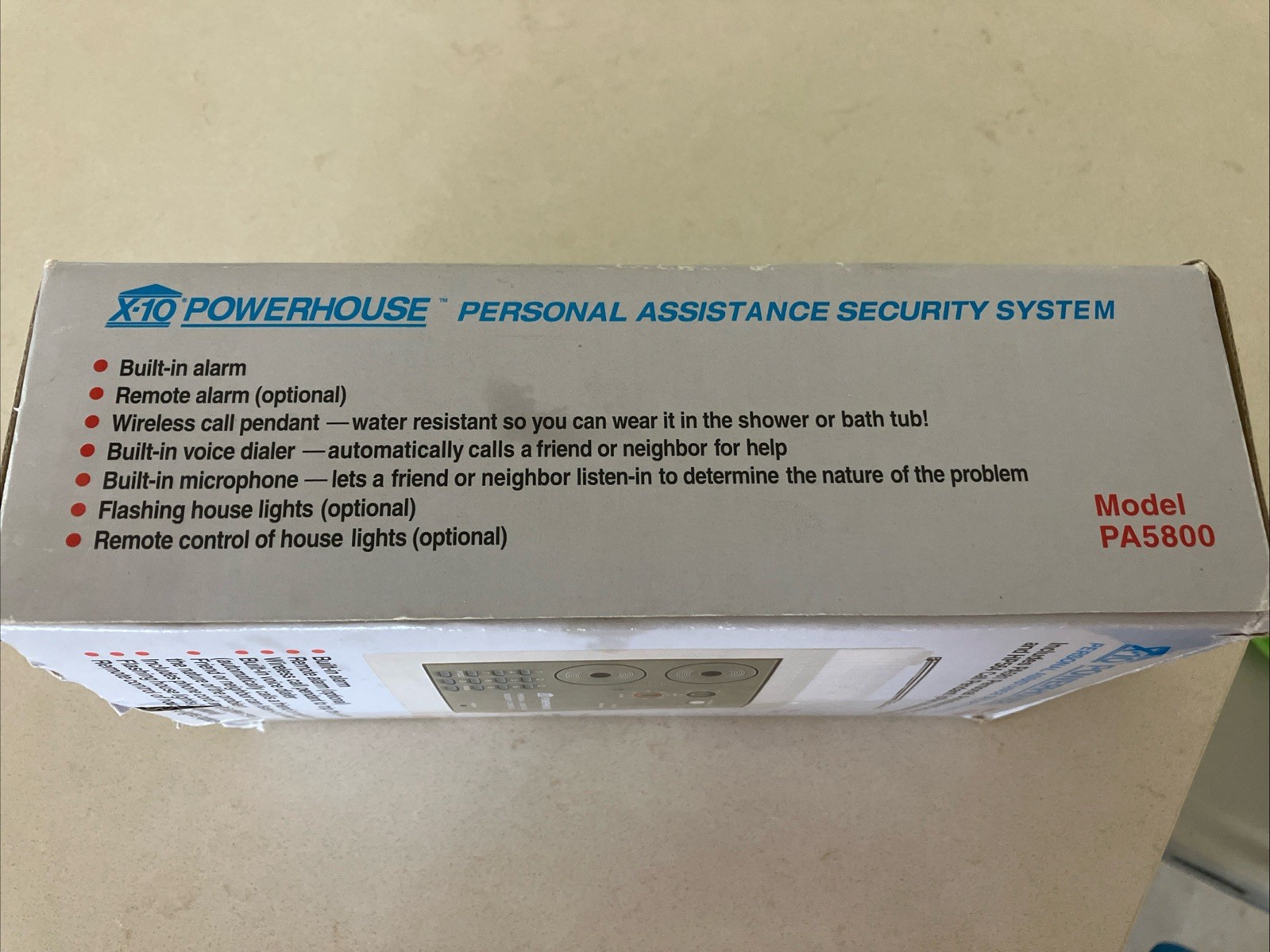 X-10 Powerhouse Personal Assistance Security System PA5800 New