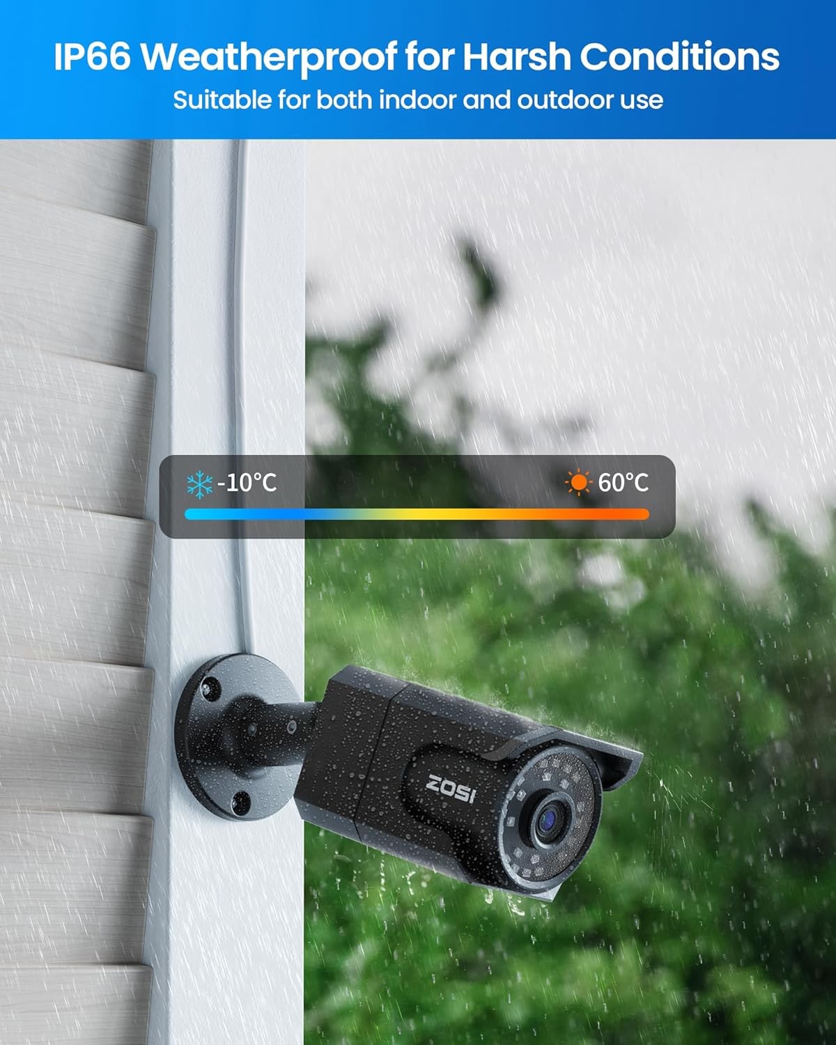 ZOSI UHD 4K PoE Security IP Camera System H.265+8CH NVR with 2TB HDD Human Detet