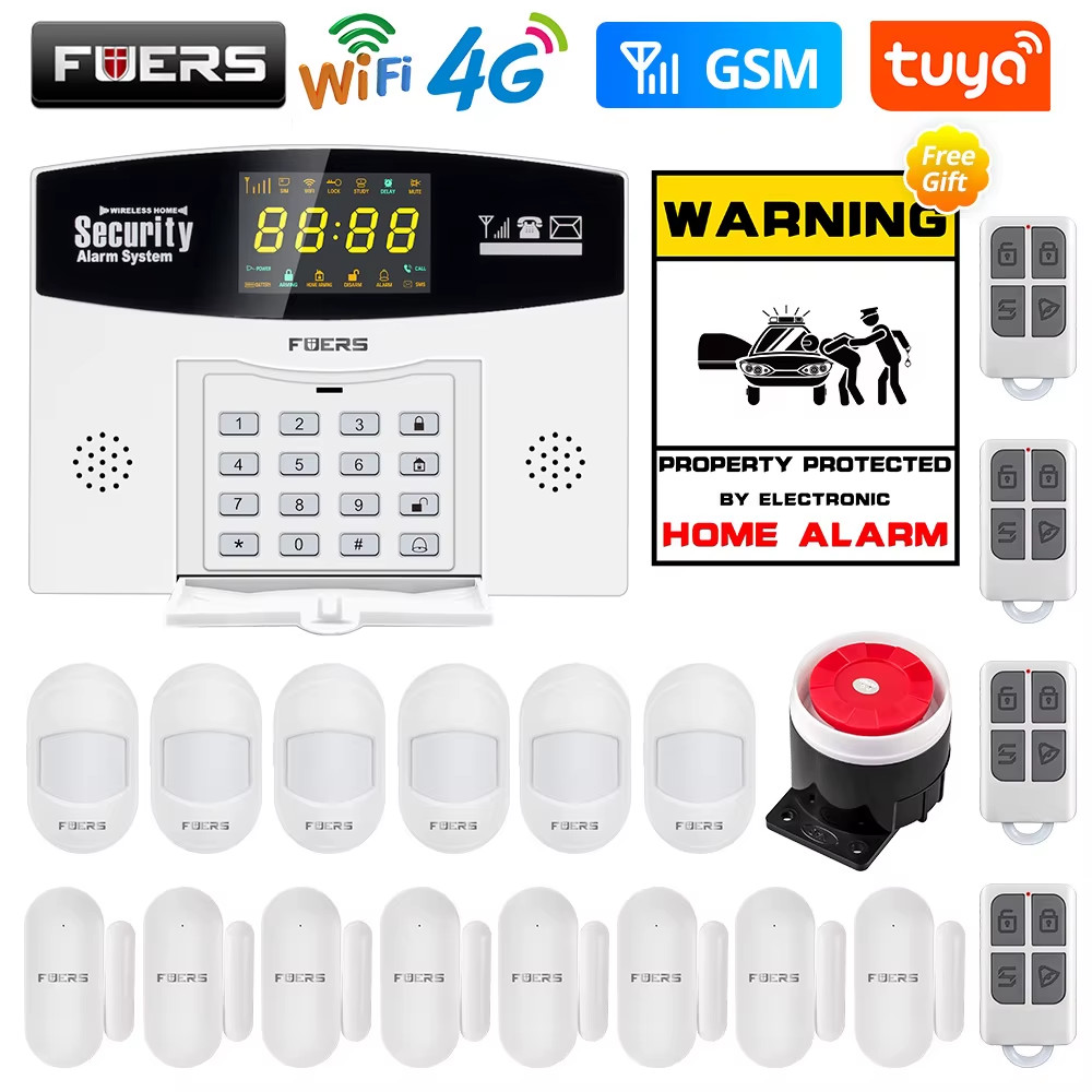 W214 4G WIFI Tuya Smart Alarm System Wireless Burglar GSM Smart Home Security Al